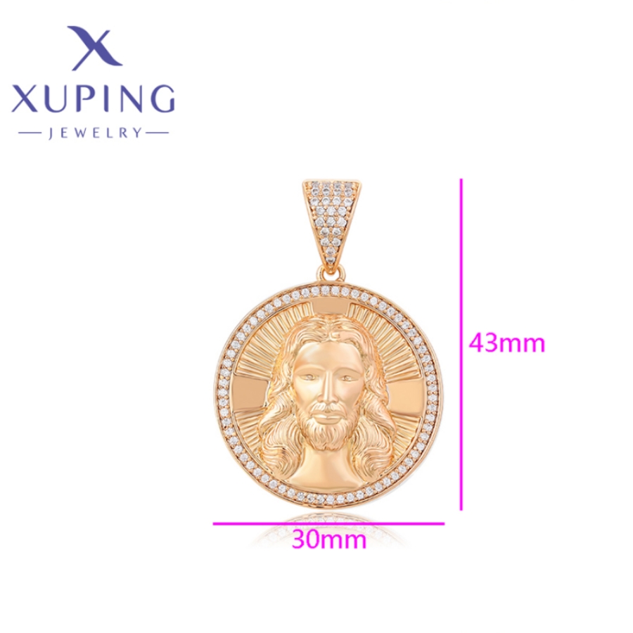 Xuping-Collier pendentif en or pour femme, forme de prêt Tatrond, bijoux exquis, de fête de Noël, nouvelle , X000670339