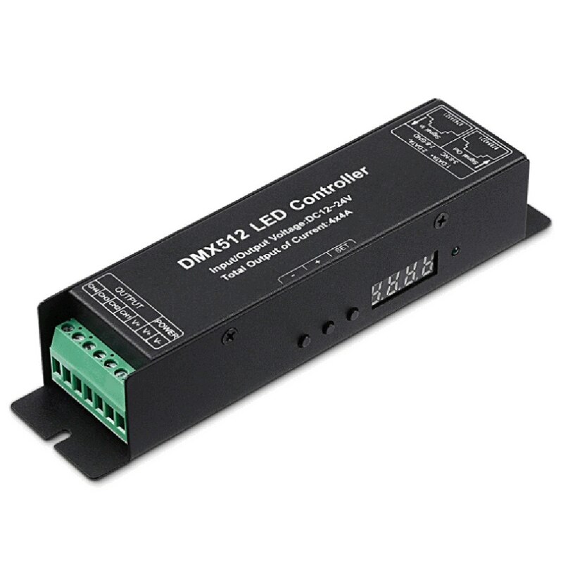 DMX512 Decoder 4-Channel Constant Voltage Strip Display DMX Digital Tube Decoder LED Light Converter