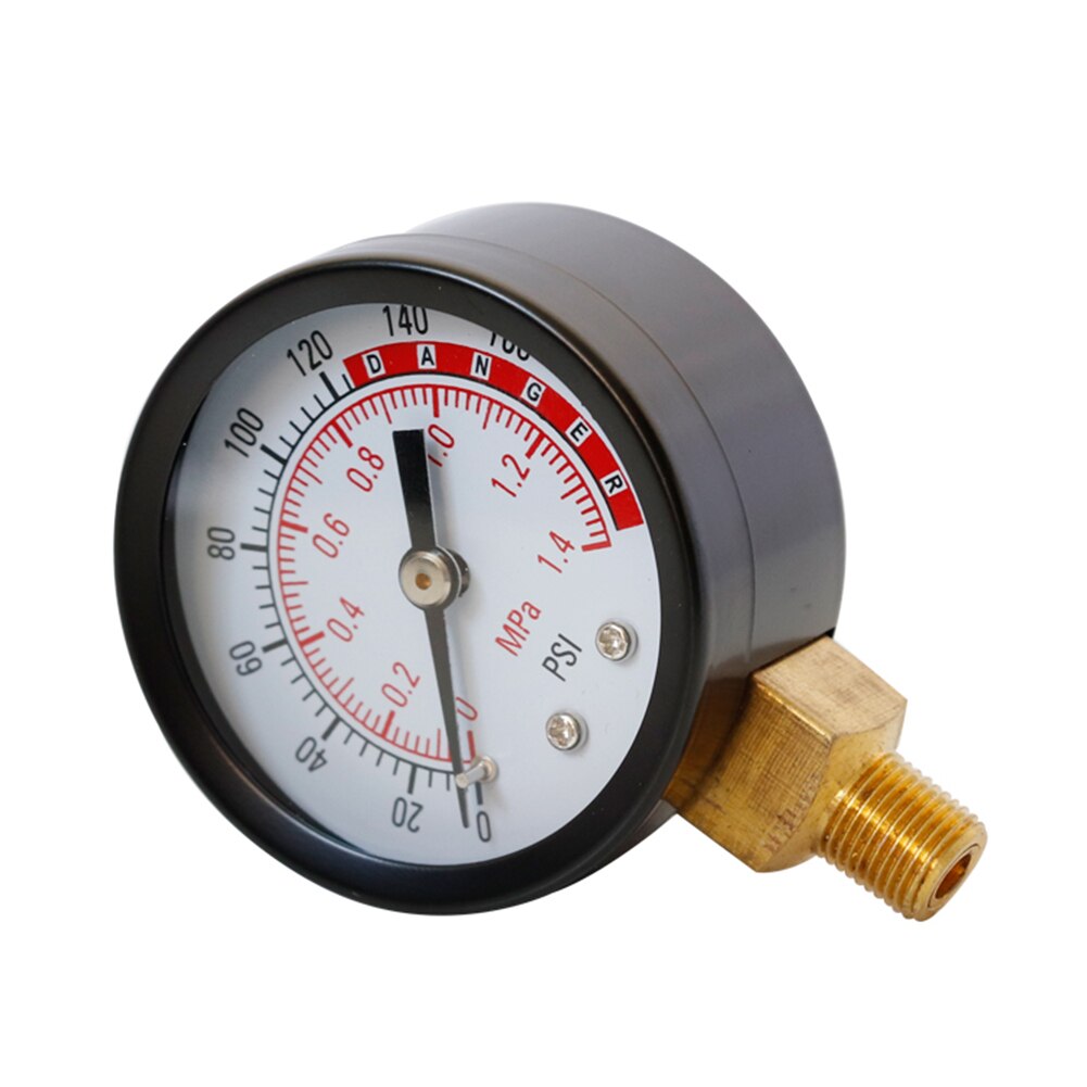 0-200 PSI manomètre pour réservoir d'air 1/8 "NPT montage inférieur 0-1.4 Mpa