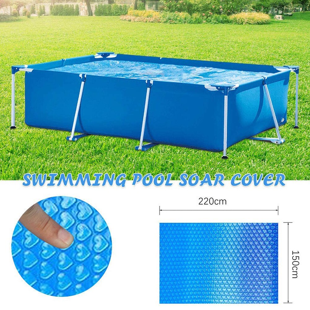 Rektangel støvtæt udendørs have baghave swimmingpooldæksel regntæt pad klud vandbassiner isoleringsdæksel pudemåtte