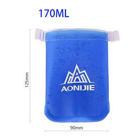 AONIJIE 150ml 250ml 500ml Duurzaam Bpa-vrij Opvouwbare Zacht Water Zak Draagbare Ketel Outdoor Sport Reizen wandelen Water Fles: 170ML