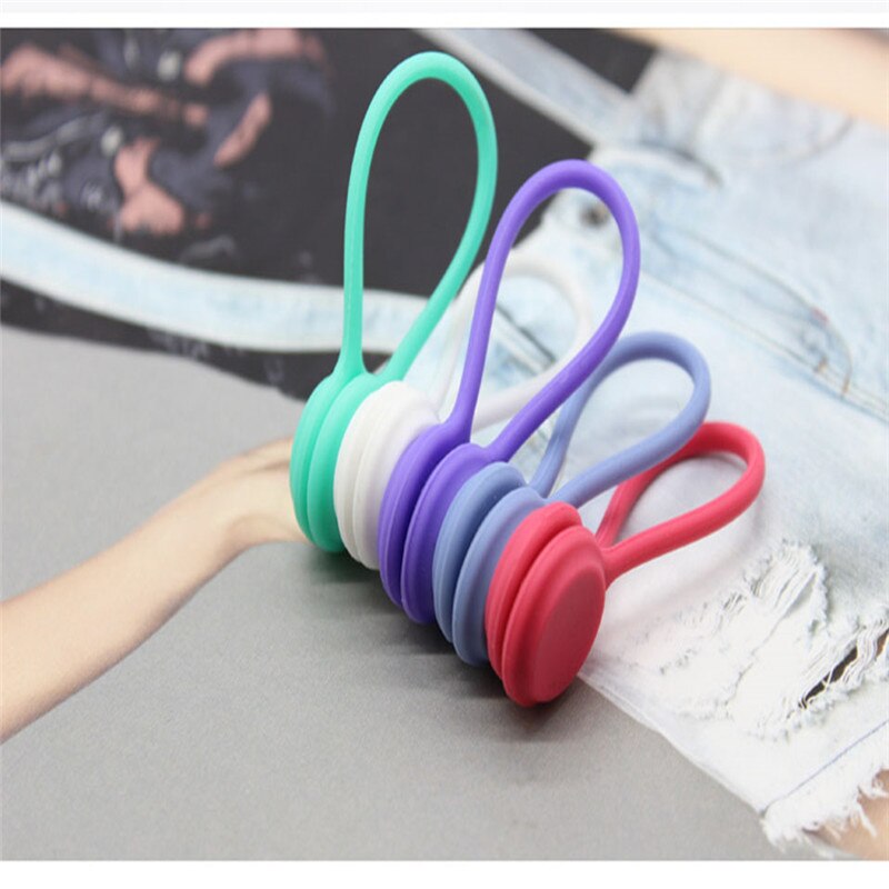 Silikon Magnet Spule Kopfhörer Kabel Wickler Headset Typ Spuler Naben Kabel Halfter Kabel Draht Veranstalter 3PC Silikon Gummi