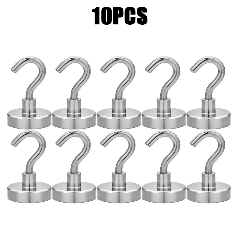 1-80PCS Strong Magnetic Hooks Multi-Purpose Storage Hooks Home Kitchen Bar Storage Hooks Key Storage Hooks Bathroom Hangers: XL / light yellow