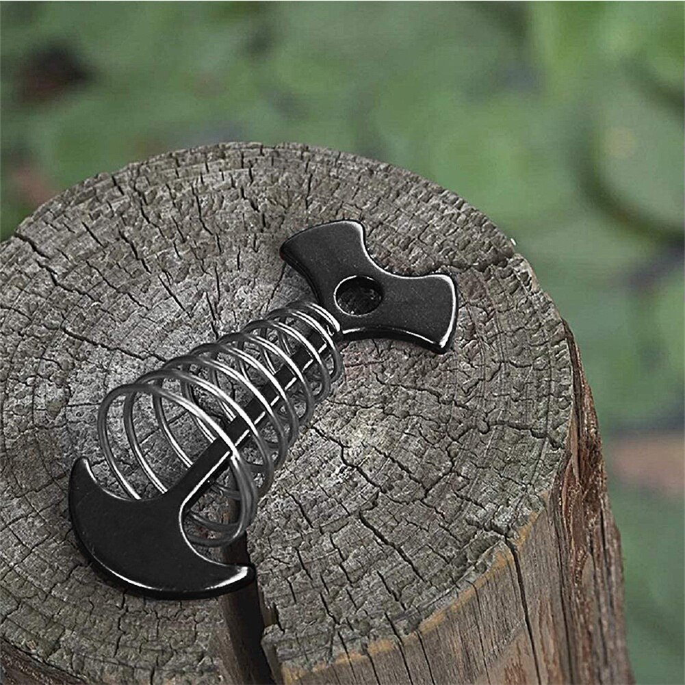 Cheville de tente à ressort en aluminium, cordes à vent, chaînes d&#39;ancrage, boucle à clous, équipement de Camping, accessoires d&#39;extérieur