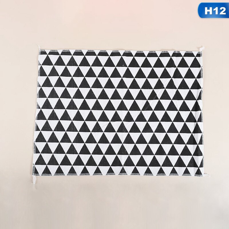 Small 30x40cm Plaid Table Mat Placemat Napkins Food Photography Nordic Photo Background Cloth Photography Shooting Props