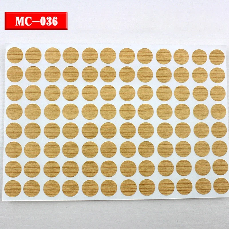 96 stuks 15 mm houten meubilair zelfklevende schroefdop cover gat stickers hout ambachtelijke bureau kast lade kunst sticker ornament: Rood