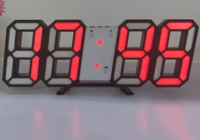 LED Digital Wall Clock with 3 levels Brightness Alarm Clock Wall Hanging Clock Wall clock Home decor Digital Clocks: red