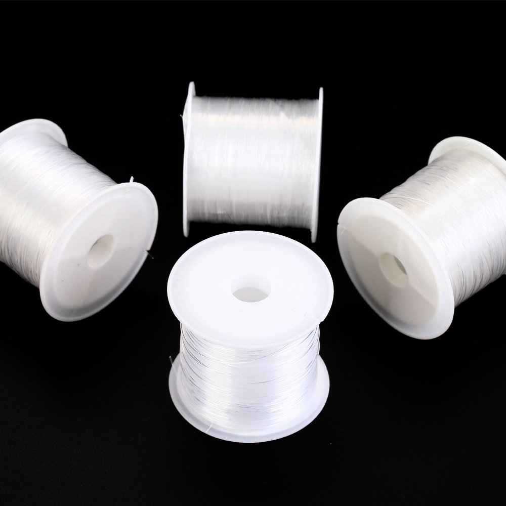 0.2-0.6mm White Fishing Line For Beads Wire Clear Non-Stretch Nylon String Beading Cord Thread For Jewelry Making Supply