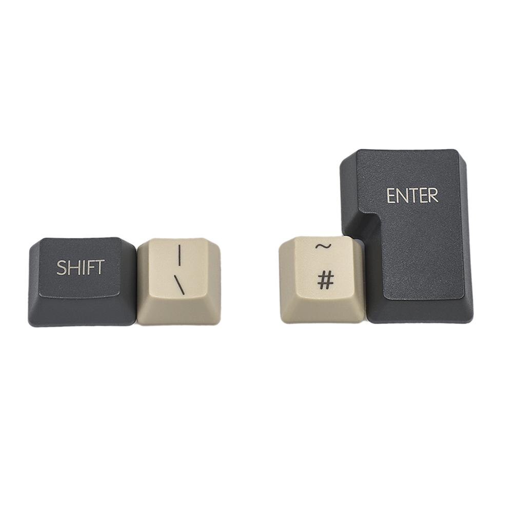 YMDK Carbon 61 87 104 Top Print Blank Keyset Thick PBT OEM Profile Keycaps Suitable For MX Mechanical Keyboard: ISO 4 Key Printed
