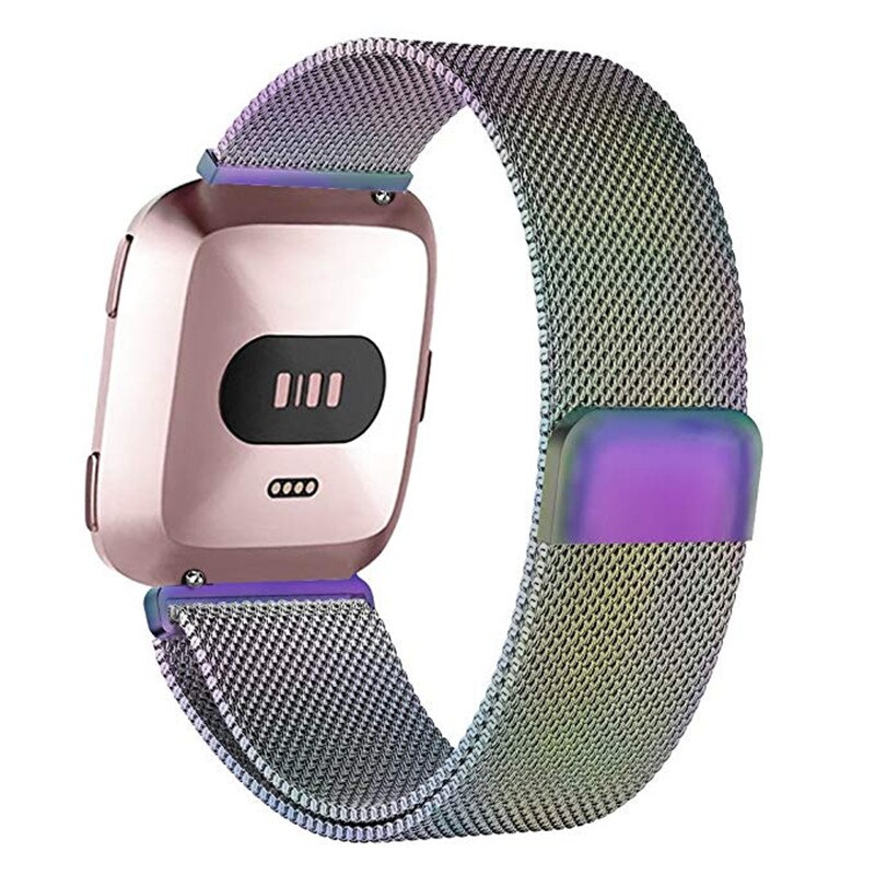 Metal Stainless Steel Band For Fitbit Versa/Versa 2 Strap Wrist Milanese Loop Magnetic Bracelet Male Lady Size Smart Accessories: 6