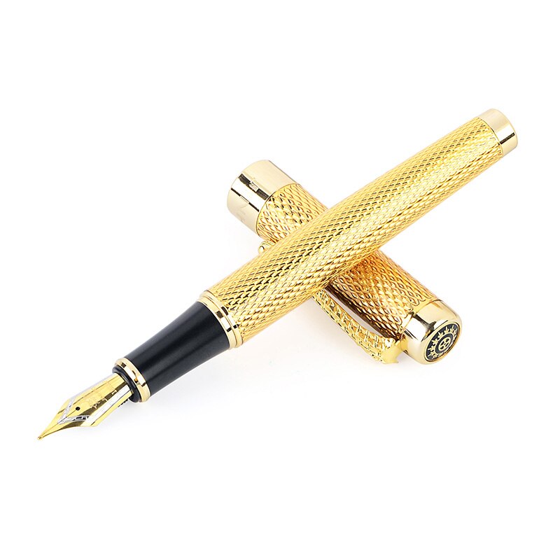 Pluma estilográfica Jinhao 1200 de de dragón oriental de lujo, bolígrafos de tinta para de negocios y oficina, útiles de papelería para escritura y escuela: Gold
