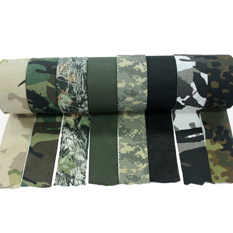 Ruban de camouflage auto-adhésif CamSolomon, bande ronde, bandage pour le camping en plein air, la chasse, furtif, 1,96 po x 5,5 verges, 5m