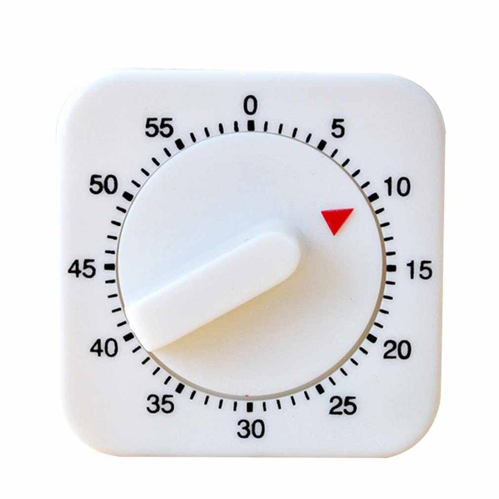 Kitchen Timer 60 Minutes Mechanical Timer Reminder Kitchen Plastic White Timer Tool Cook Kitchen Alarm Tools Kitchen G5G3: Default Title