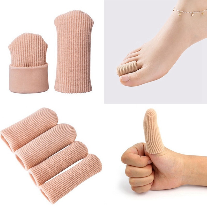 1Pc Toe Separators Fabric Gel Tube Bandage Finger and Toe Protector Hand Foot Pain Relief Cover