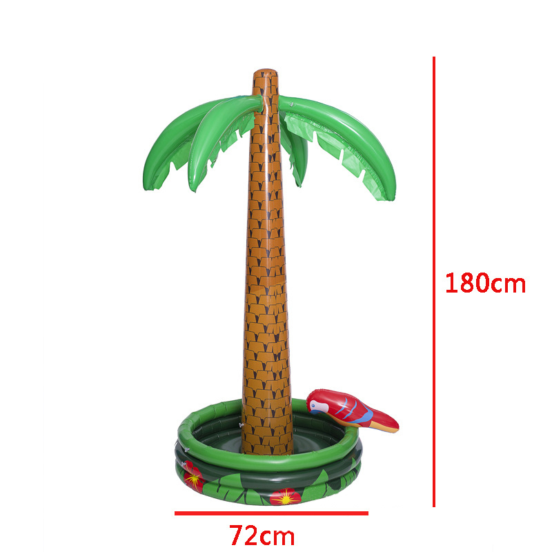 Seria Hawaje nadmuchiwane 180cm palma kokosowa wiaderko z lodem materac dmuchany piwo basen sześcian przyjęcie jedzenie uchwyt na napoje woda ornament