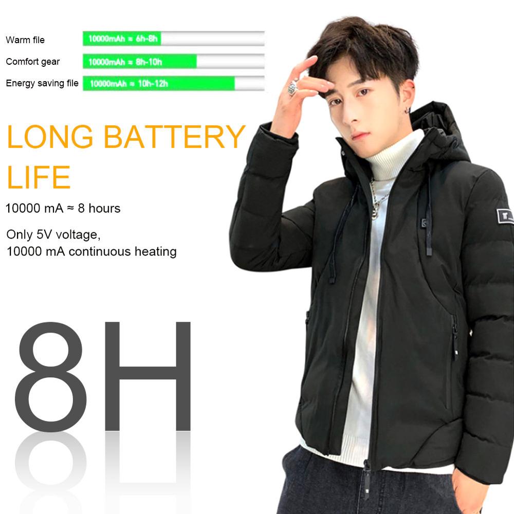Heating Clothing Jacket Heating USB Men's Cotton Clothing Three-Speed Smart Temperature Control Automatic Electric Heating 6XL