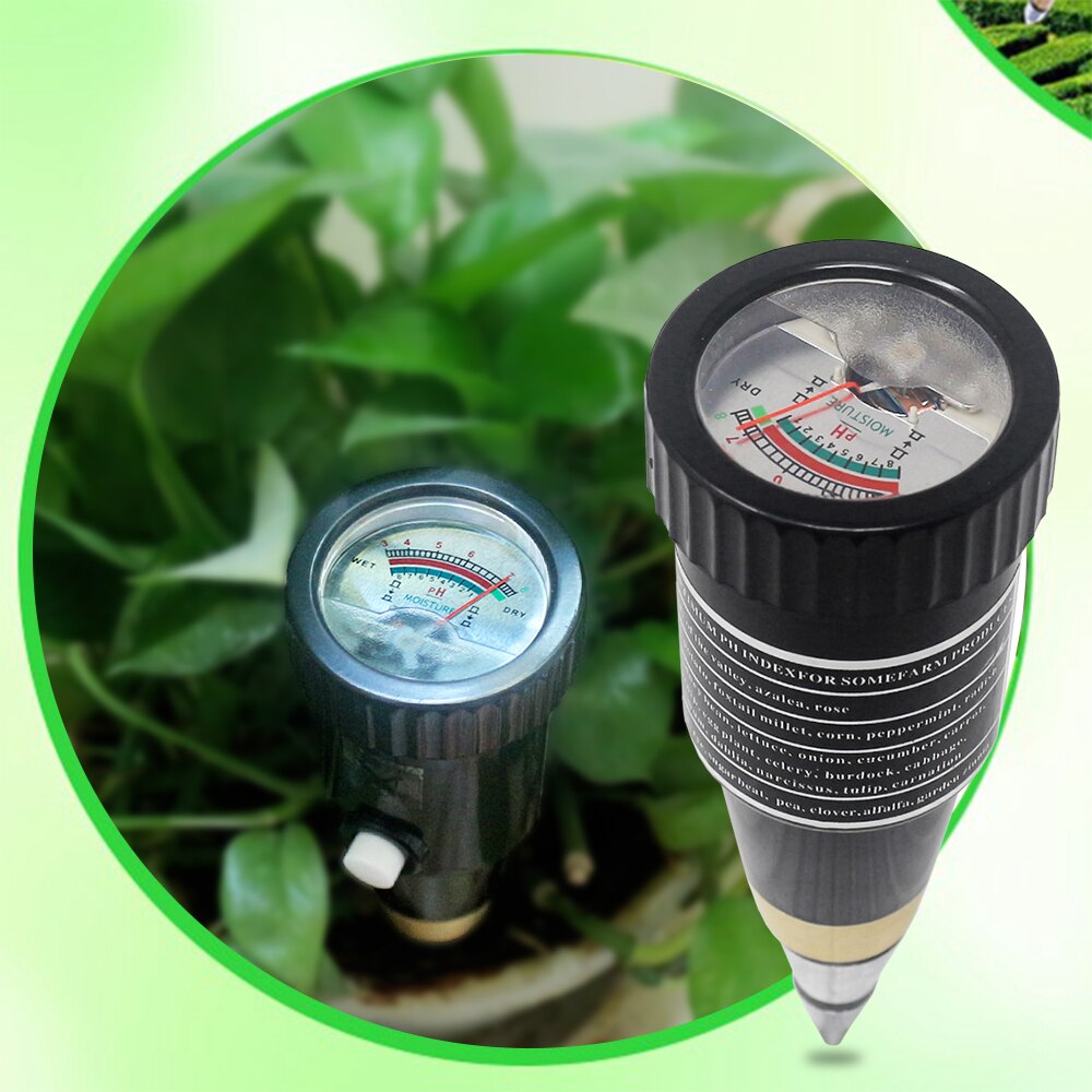 2/3 in 1 håndholdt ph-måler fugt fugtighedsmåler ph-tester til havejord metalsonde 10-80%  hygrometer