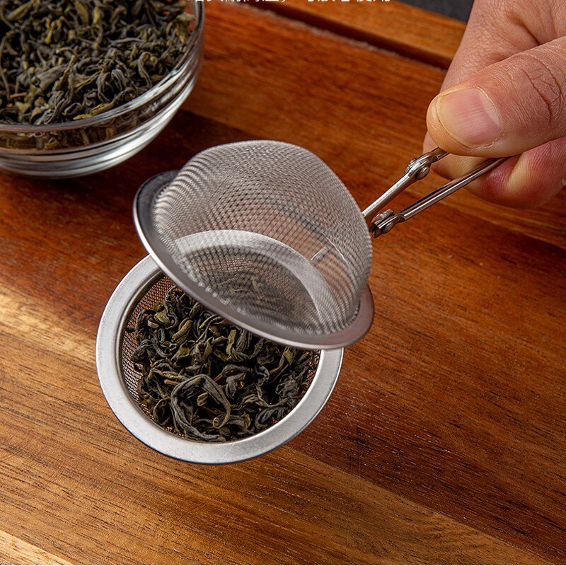 Stainless Steel Tea Infuser Sphere Mesh Tea Strainer Coffee Herb Spice Filter Diffuser Handle Tea Ball