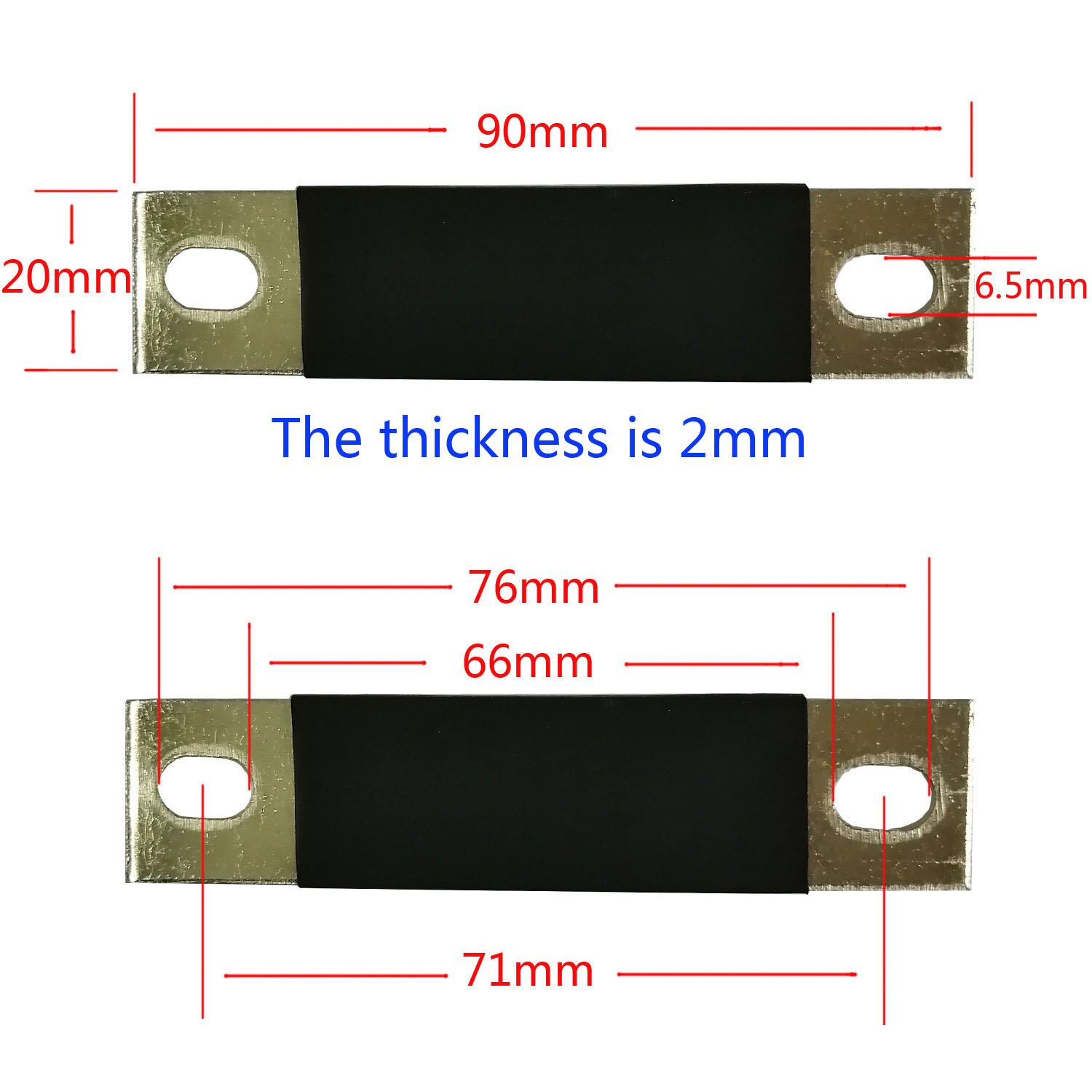 8 stk ren kobber forniklet samleskinne til lithium 3.7v 3.2v lifepo 4 batteristik antioxidation til 200ah 2mm tyk