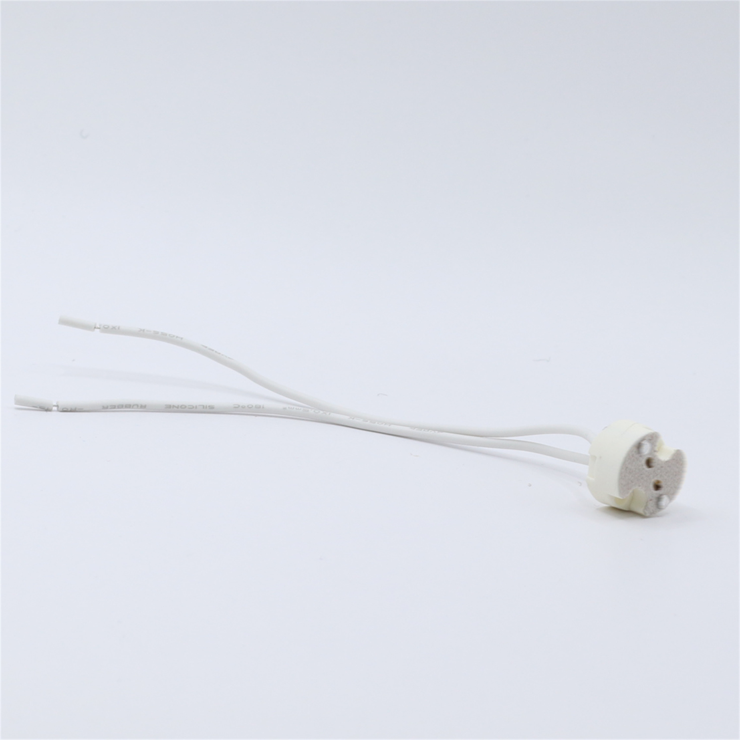 Gu10 lampefot keramisk lysholder sokkelkontakt adapter ledning for led-pære stativ lysekrone halogen led-tilbehør