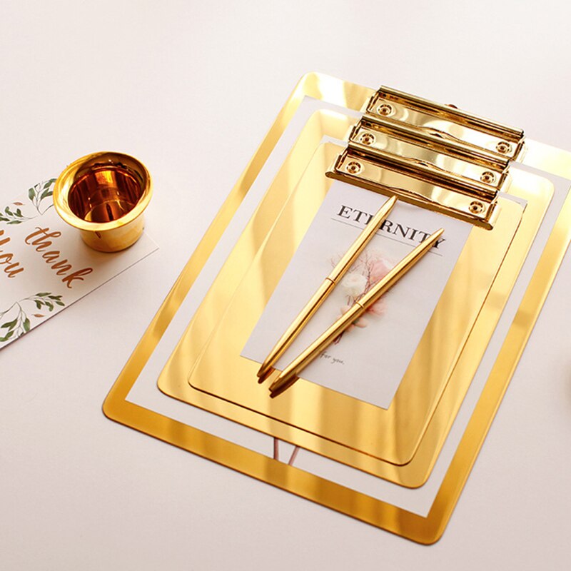 Nordic ins metal rustfri clipboard  a4 b5 a4 restaurant bestillingstavle menu skriveblok clipboard papirmappe