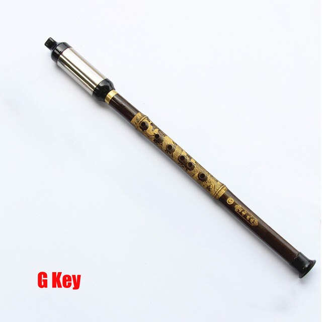 Instrumento tradicional étnico chino, tubo Bawu de bambú negro, flauta Tune G/F desmontable, 1 pieza, brillo de Color agradable, tecla G/F: G Key