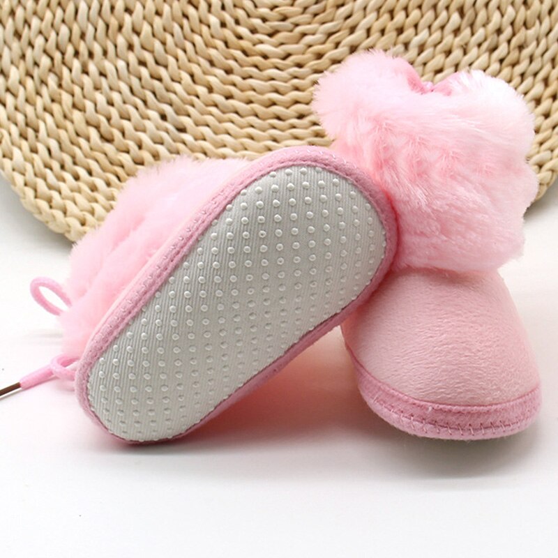 Sweet Baby Winter Snow Boots Anti Slip Thick Warm Baby Girls First Walkers Soft Sole Infant Toddler Footwear Shoes