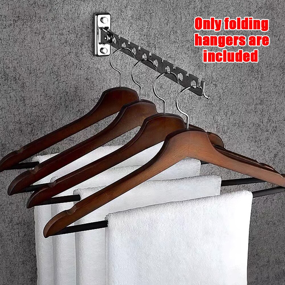 Colgadores de ropa retráctiles plegables para colgar en la pared, sistema de almacenamiento, para Hotel, Hogar, organización de ropa