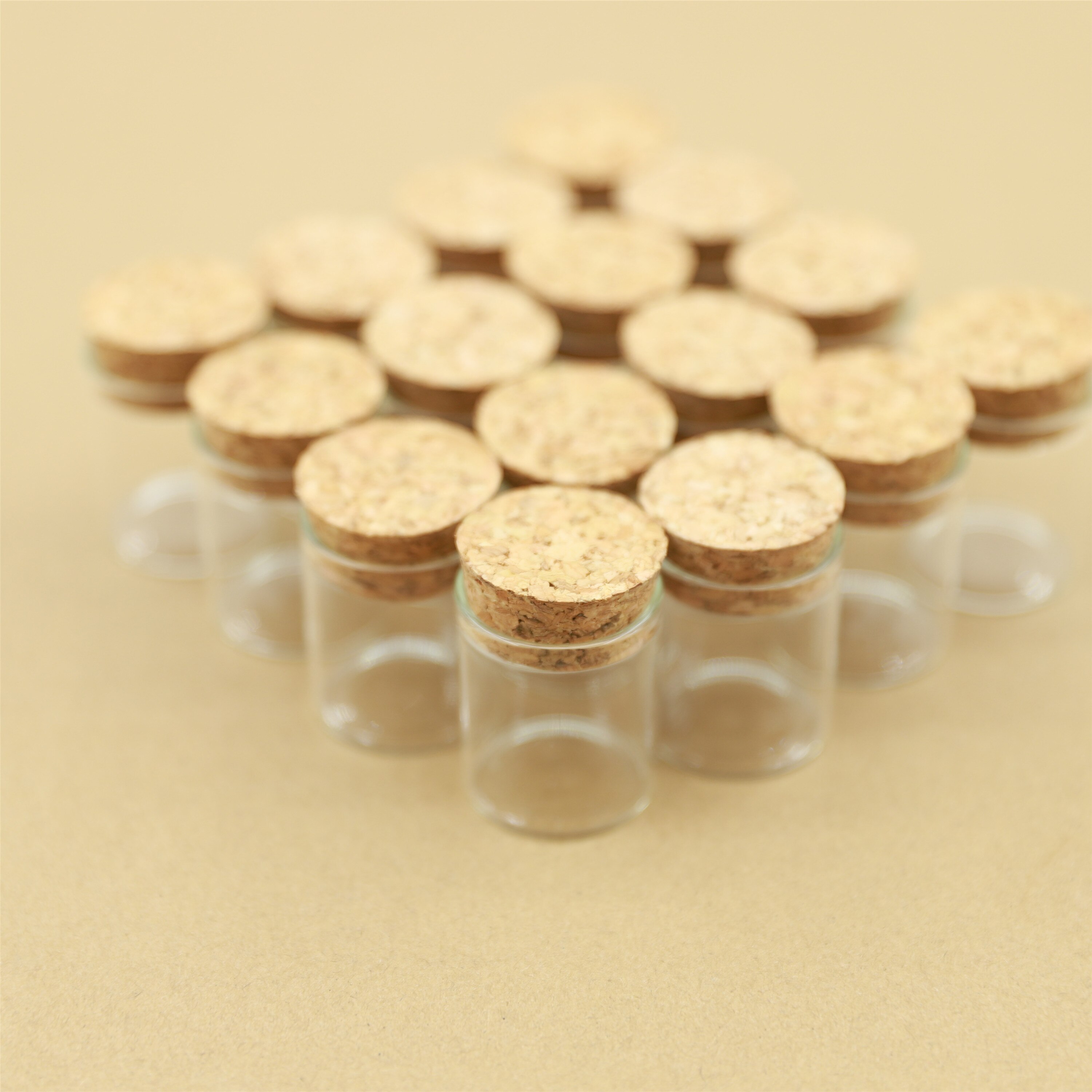 24pcs/lot 12ml 30*35mm Small Glass Bottle Cork Test Tube Stopper Spice Bottles Container Glass Jars Vial Bottle Stopper