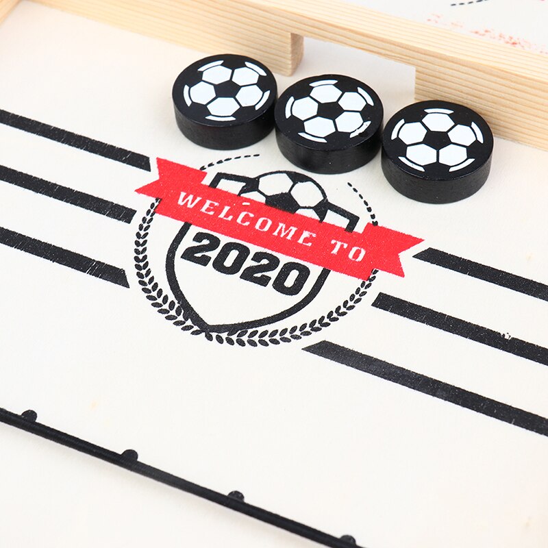 1 einstellen Neue Holz Bord-Spiel Party Spiel Tempo Schlinge Puck FußBall Spaß Spielzeug Für Familie Art freundlicher