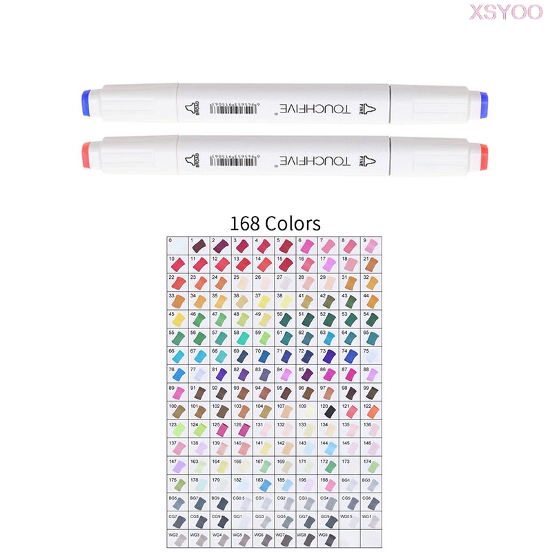 Touchfive Markers12/24/30/40/60/80/168 Farben Skizze Kunst Marker Stift Alkohol basierte Manga Marker Malerei Set Schule Kunst zubehör