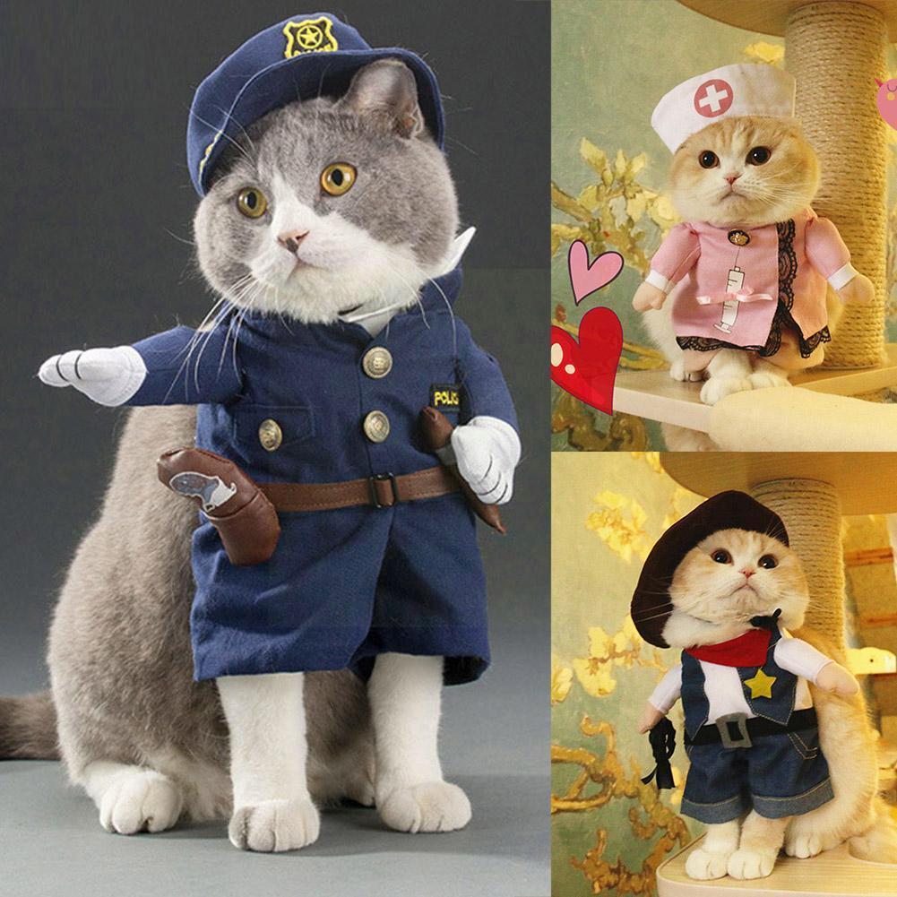 Funny Dog Clothes Cool Pet Dog Costume Suit Puppy Clothes Coat Clothing For Dog Costume Outfit Nurse Pet Suit Z9X5