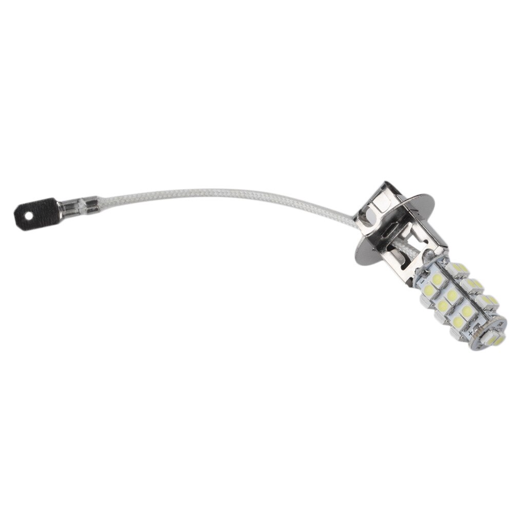Icoco ren hvit aluminiumslegering  h3 3528 smd 26 ledet xenon hode tåkelys hovedlykt pære lampe fyrtårn 6000k 5w 2400lm