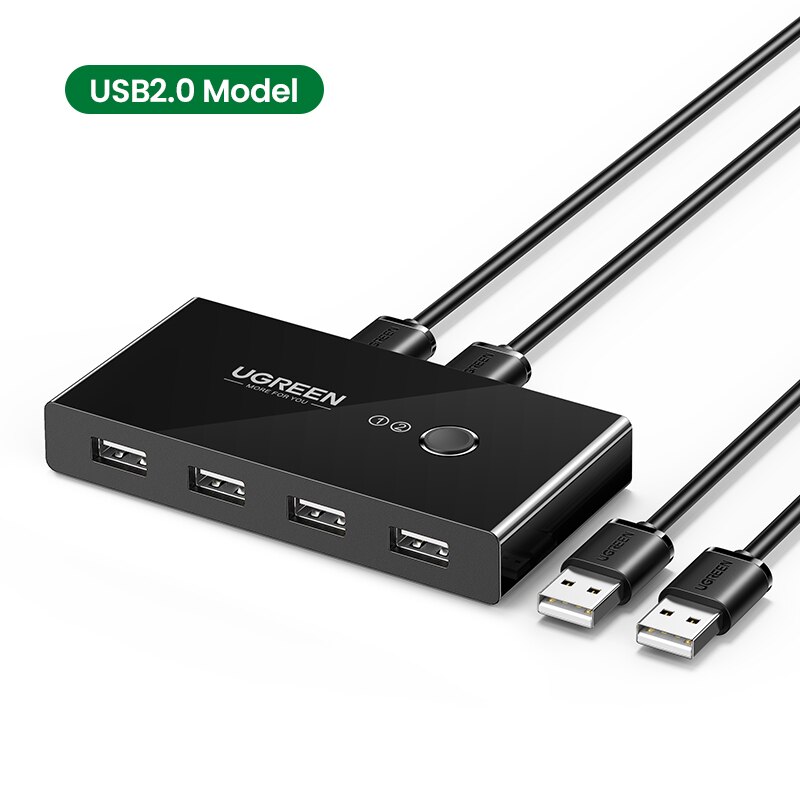 UGREEN KVM Switch USB Switch USB 3.0 2.0 for PC Laptop 2 Computers Sharing 4 USB Devices Peripheral Switcher Sharing Keyboard: USB 2.0