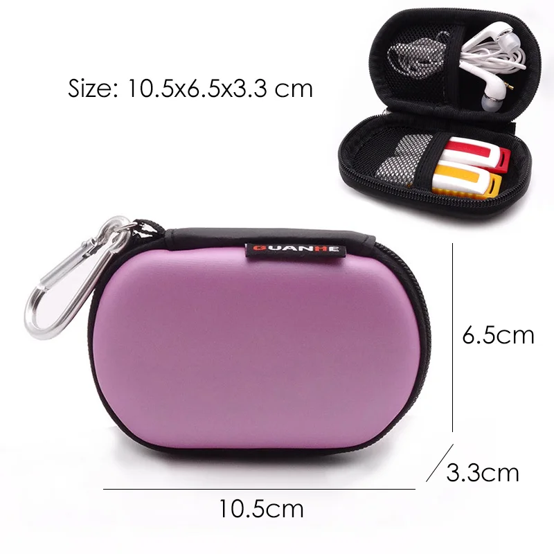Portable Mini Hard Shell Digital Gadgets Storage Bag Bluetooth Earphone MAC Charger Case Data Cable U Disk Organizadores Box: SKY BLUE