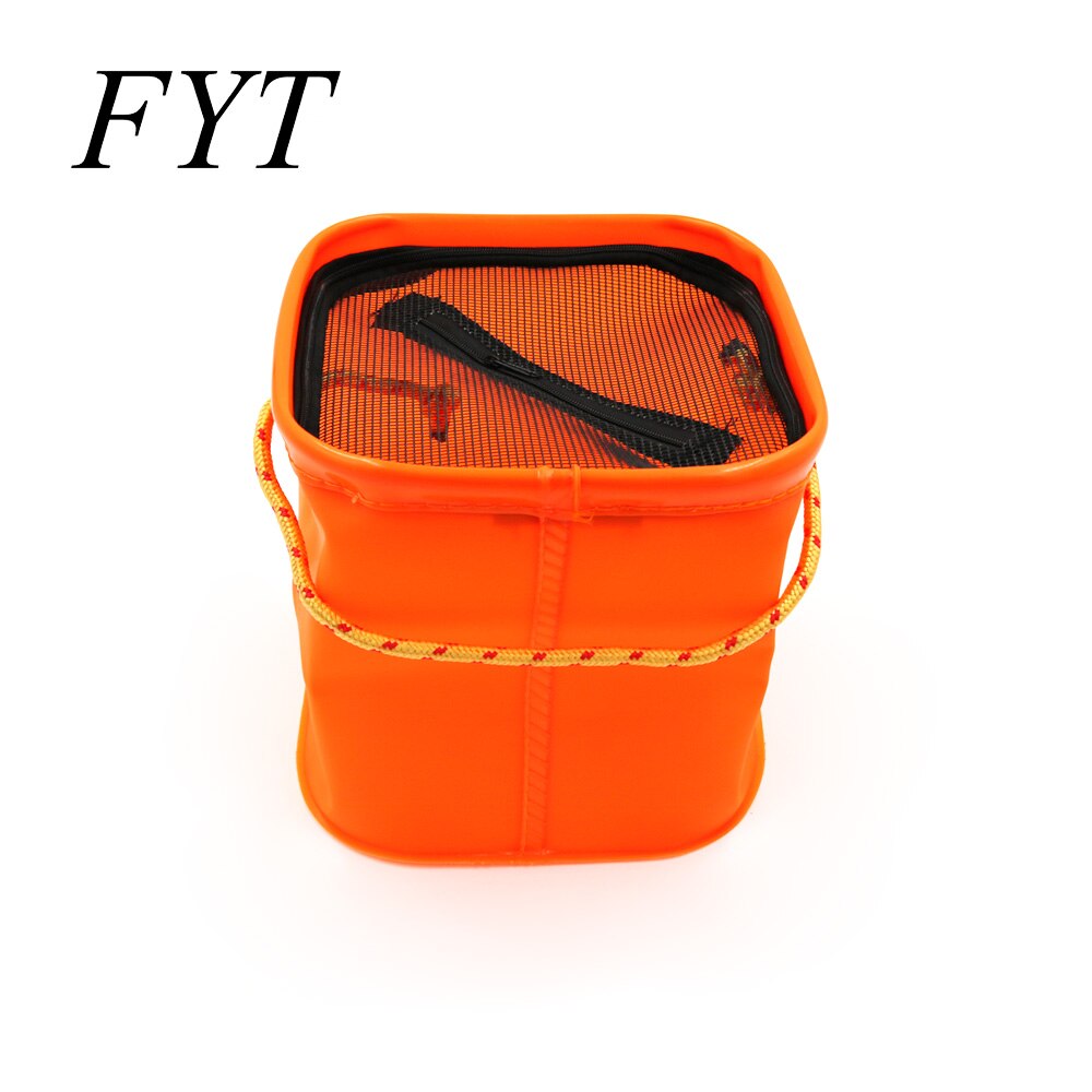 Product Opvouwbare EVA Emmer met Touw Riem Outdoor Visgerei Doos Camping Vouw S Vissen Tas Case: Orange Color