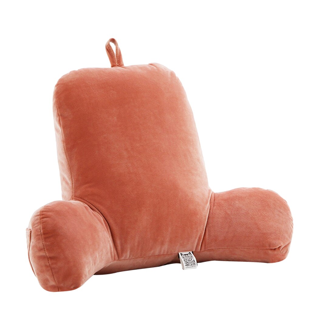 Large Bedrest Hollow Cotton Reading Pillow With Arms and Removable Cover for Home Office Back Pain Relief