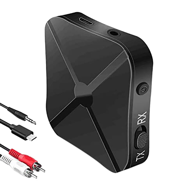 Bluetooth 5.0 Transmitter Receiver 2 In 1 Bluetooth Adapter 3.5 Mm Jack For Simultaneous Use Of Tx And Rx 2 Devices: Default Title