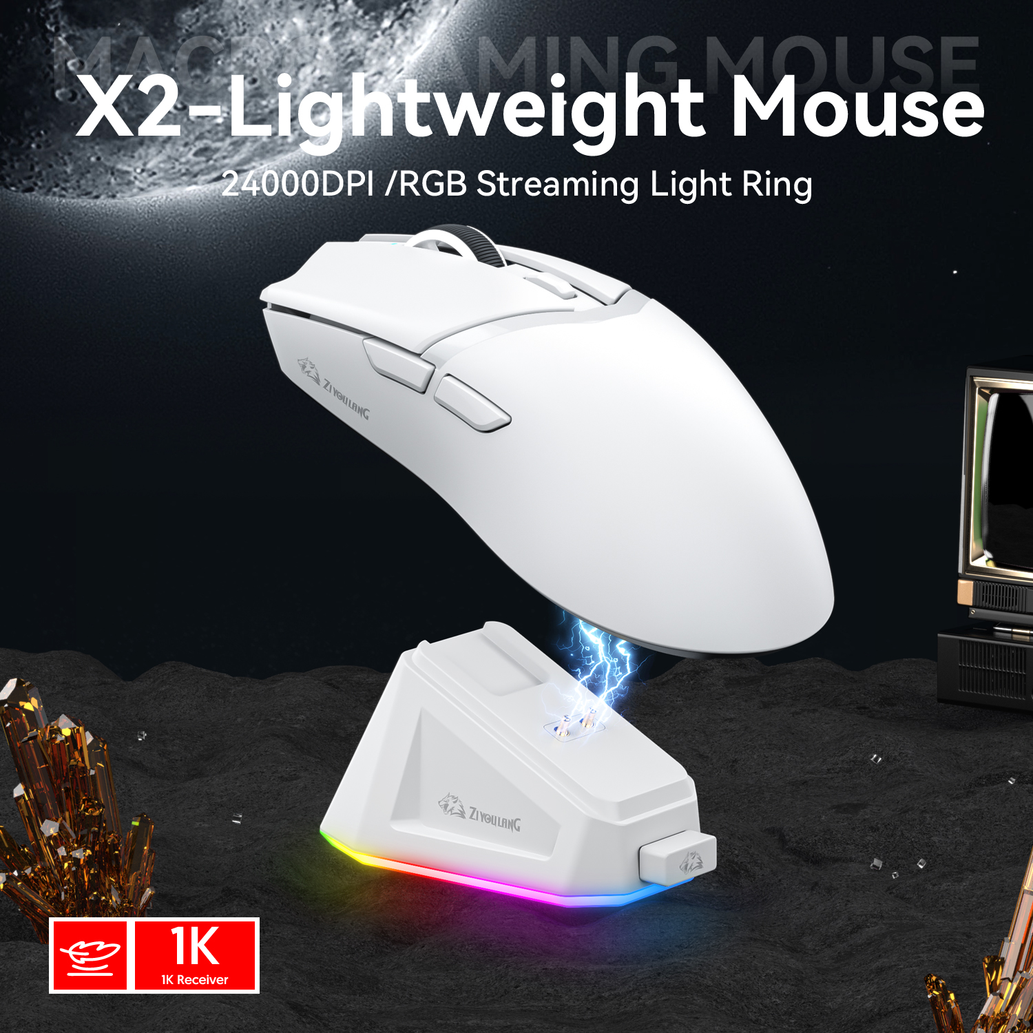 Ratón para juegos Attack Shark X11/X6/X2/X2Pro, RGB magnético PAW3395, conexión triple modo Bluetooth, ratón inalámbrico para jugadores, DPI ajustable