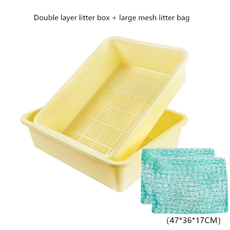 20pcs Reusable Cat Feces Filter Hands Free Pet Cat Excrement Liners Elastic Cat Sand Bag Filter Pet Hygienic Litter Box Liners: Package D2