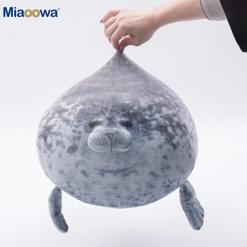 20-80cm schattige zeeleeuwen knuffels 3d nieuwe kussens zachte zeehonden knuffel knuffel kussen babycadeau