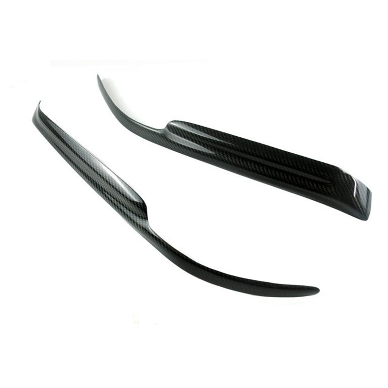 for Mitsubishi EVO 7 8 9 2001-2007 Carbon Fiber Car Sticker Front Headlights Eyebrow Eyelid Trim Cover