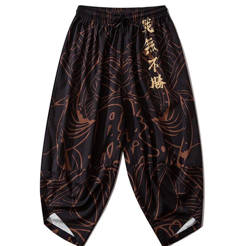 Bebovizi-Kimono con estampado japonés para hombre, ropa tradicional, pantalones sueltos, informal, Yukata, calle, Asia
