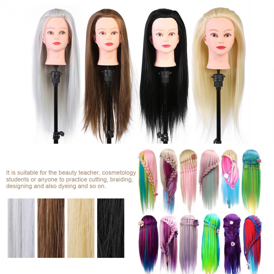 Hair Salon Cosmetology Hairdressing Practice Head Mannequin Dolls Salon Hair Styling Tools