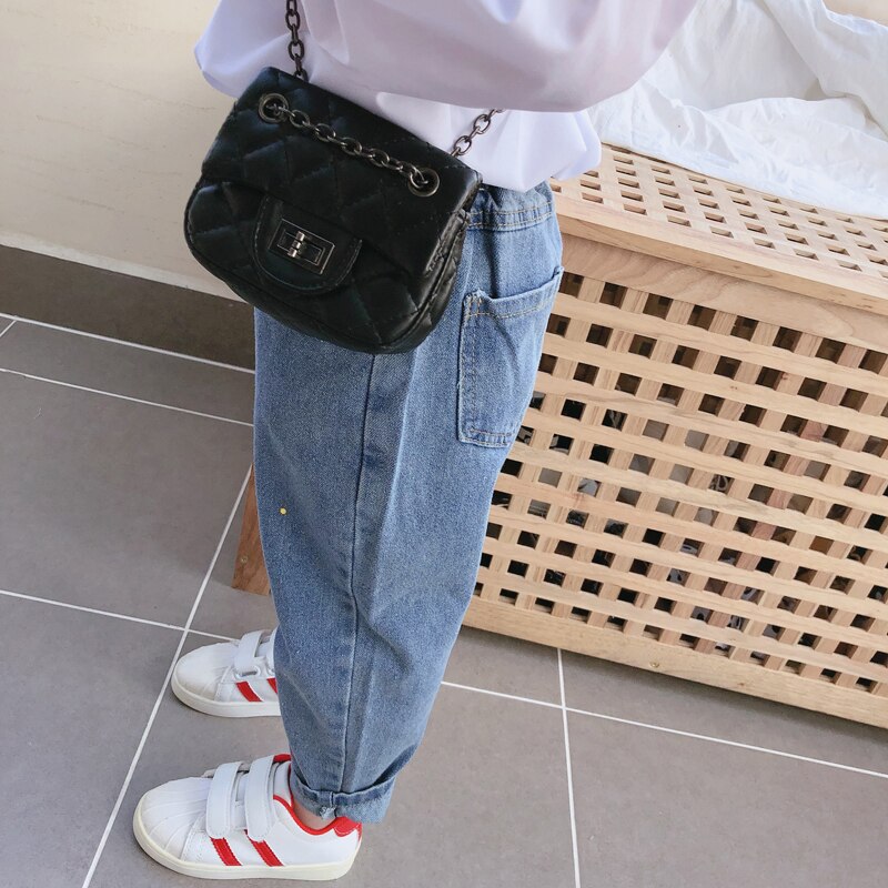 Casual Loose Kids Denim Pants Spring Autumn Elastic Waist Girls Boys Jeans 1-6 Years Old Children Trousers