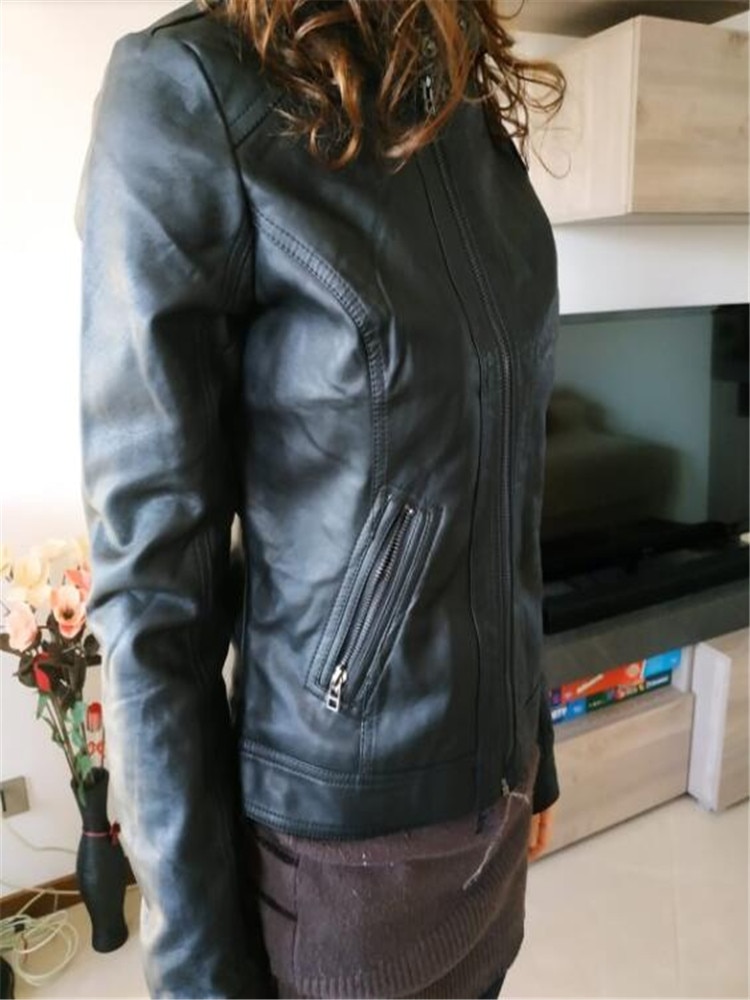 Veste en cuir PU femme femme, européenne, Pimkie nettoyage simple en cuir PU