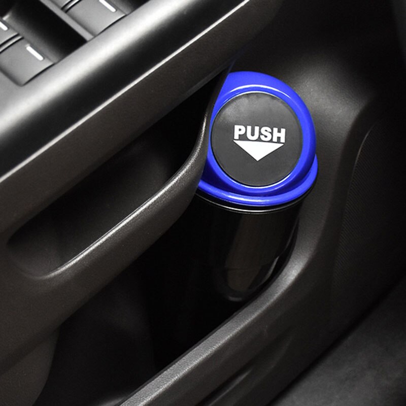 Cenicero de Cubo de basura para coche, Cenicero de basura, papelera de decoración para coche, caja para basura, Cenicero