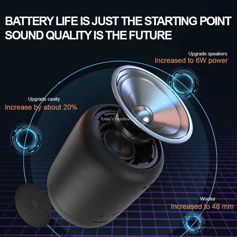 Tg288 led-außenleuchten, bluetooth-audio, dual-membran-subwoofer, tragbarer high-end-bluetooth-lautsprecher