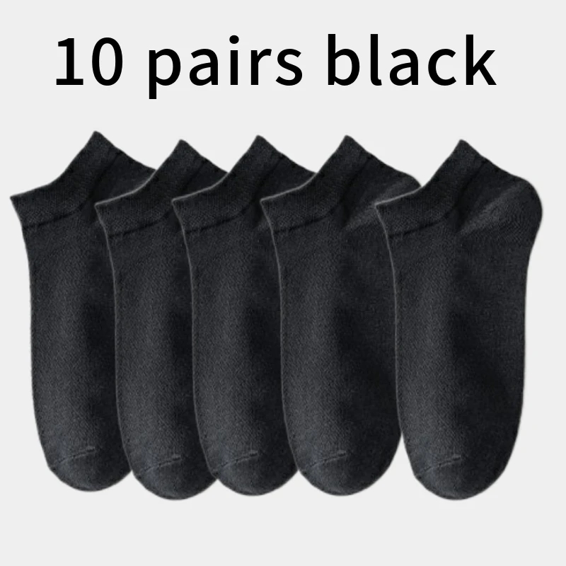10 pares de medias deportivas de algodón transpirables para hombre, calcetines de fibra de bambú para otoño e invierno, desodorante con absorción de sudor, calcetines de negocios