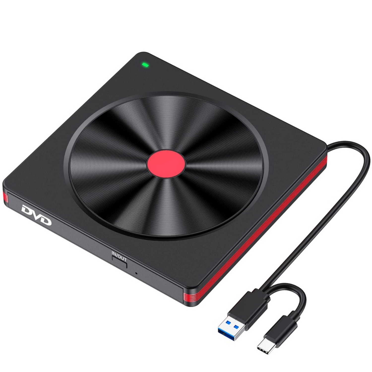 External CD/DVD Drive,USB 3.0 CD DVD +/-RW Burner CD ROM External DVD Drive CD Reader DVD Player for PC Laptop Desktop